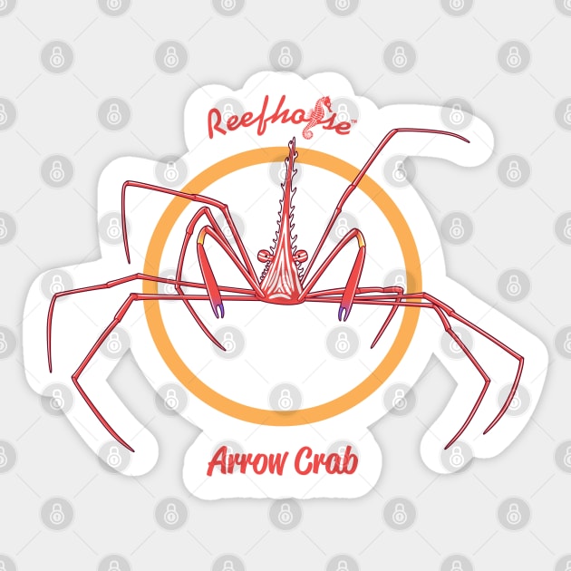 Arrow Crab Sticker by Reefhorse